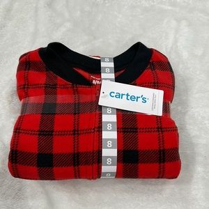 Carter’s Christmas pajamas size 8 onesie footed pjama